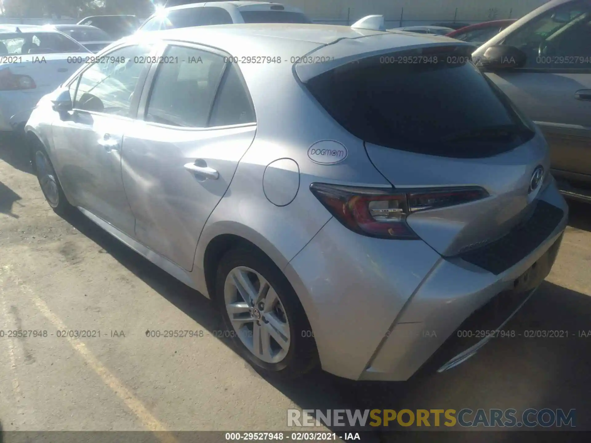 3 Photograph of a damaged car JTNK4RBE8K3009696 TOYOTA COROLLA HATCHBACK 2019