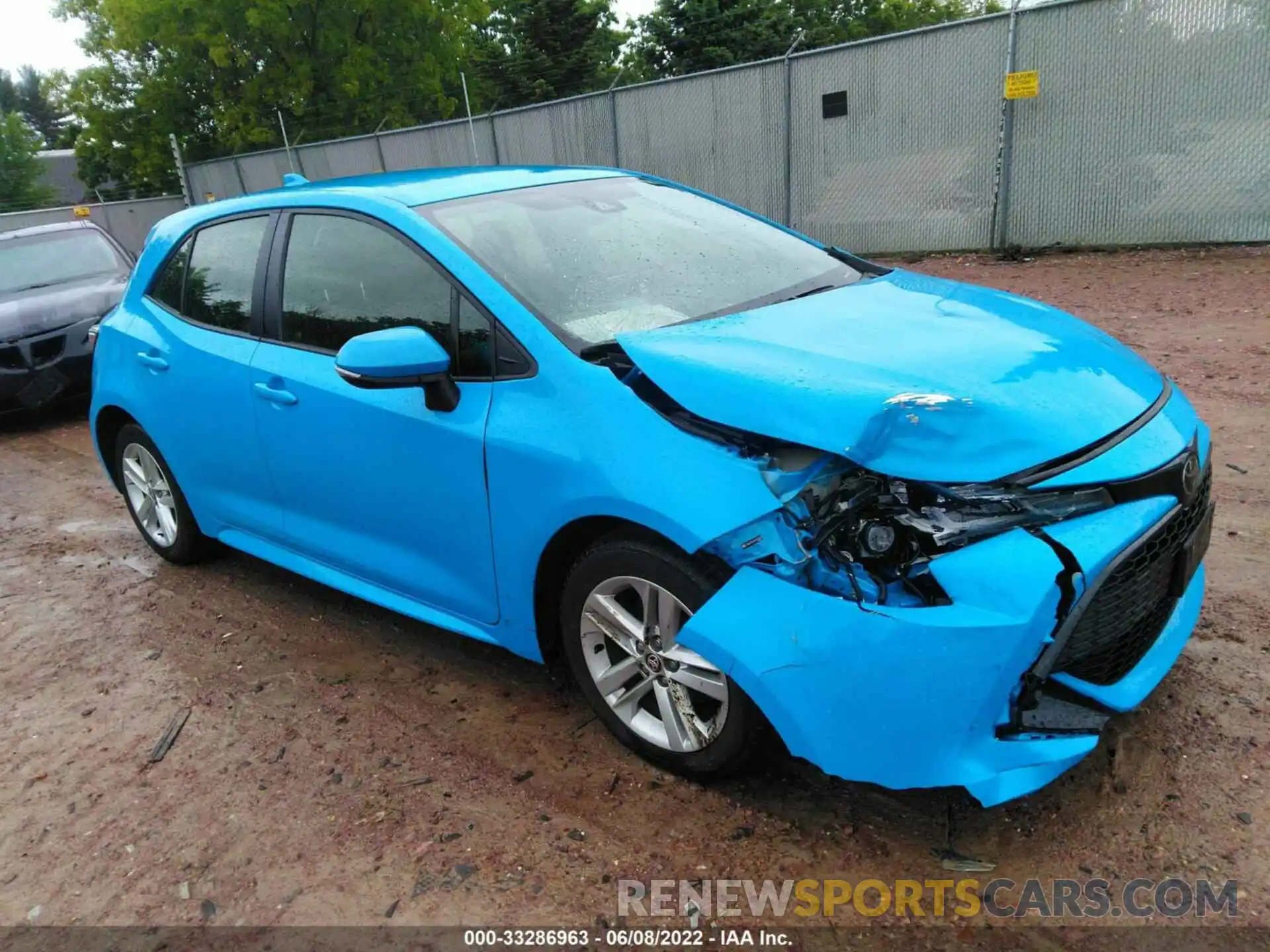 1 Photograph of a damaged car JTNK4RBE8K3028233 TOYOTA COROLLA HATCHBACK 2019