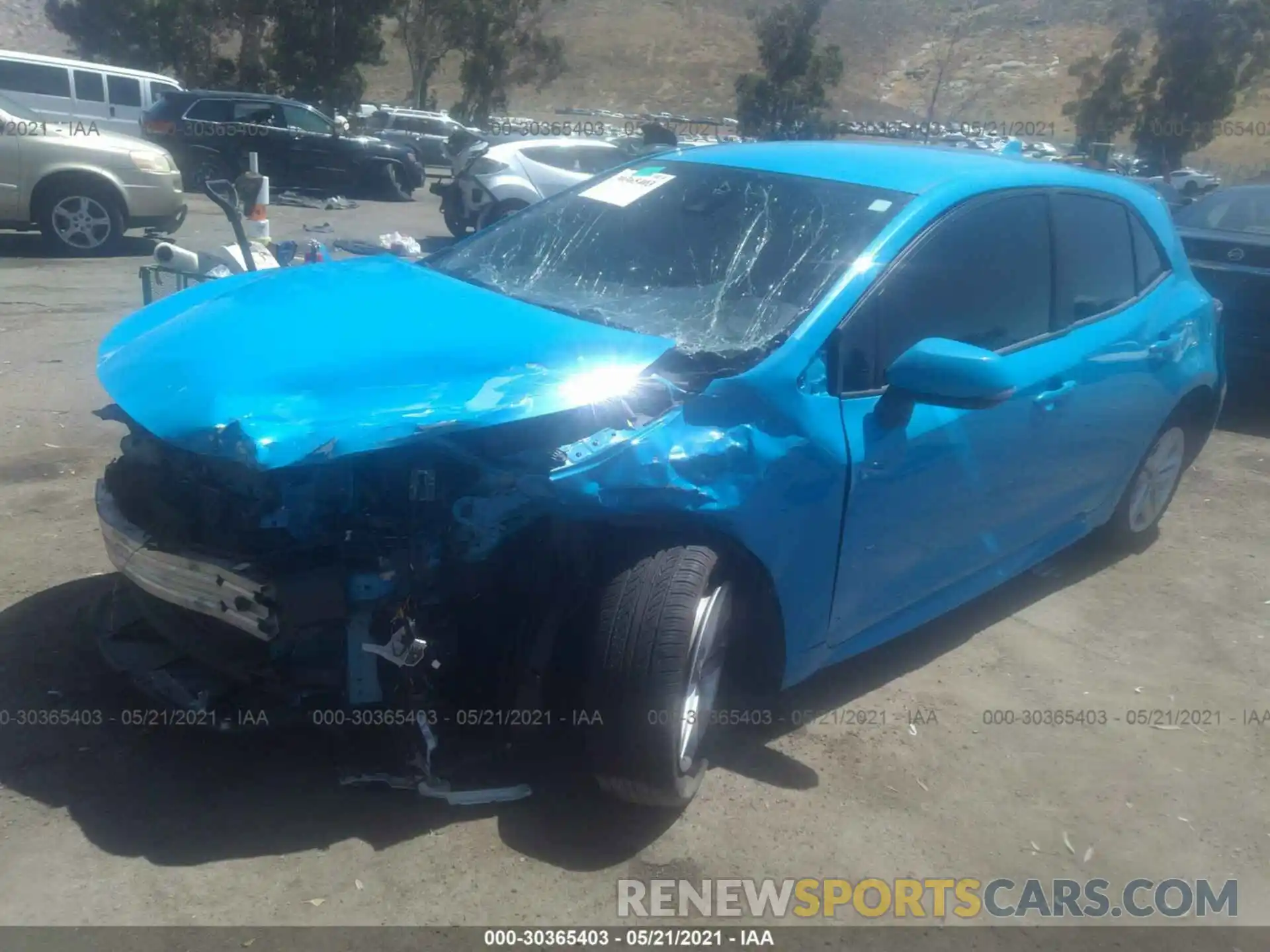 2 Photograph of a damaged car JTNK4RBE8K3031679 TOYOTA COROLLA HATCHBACK 2019