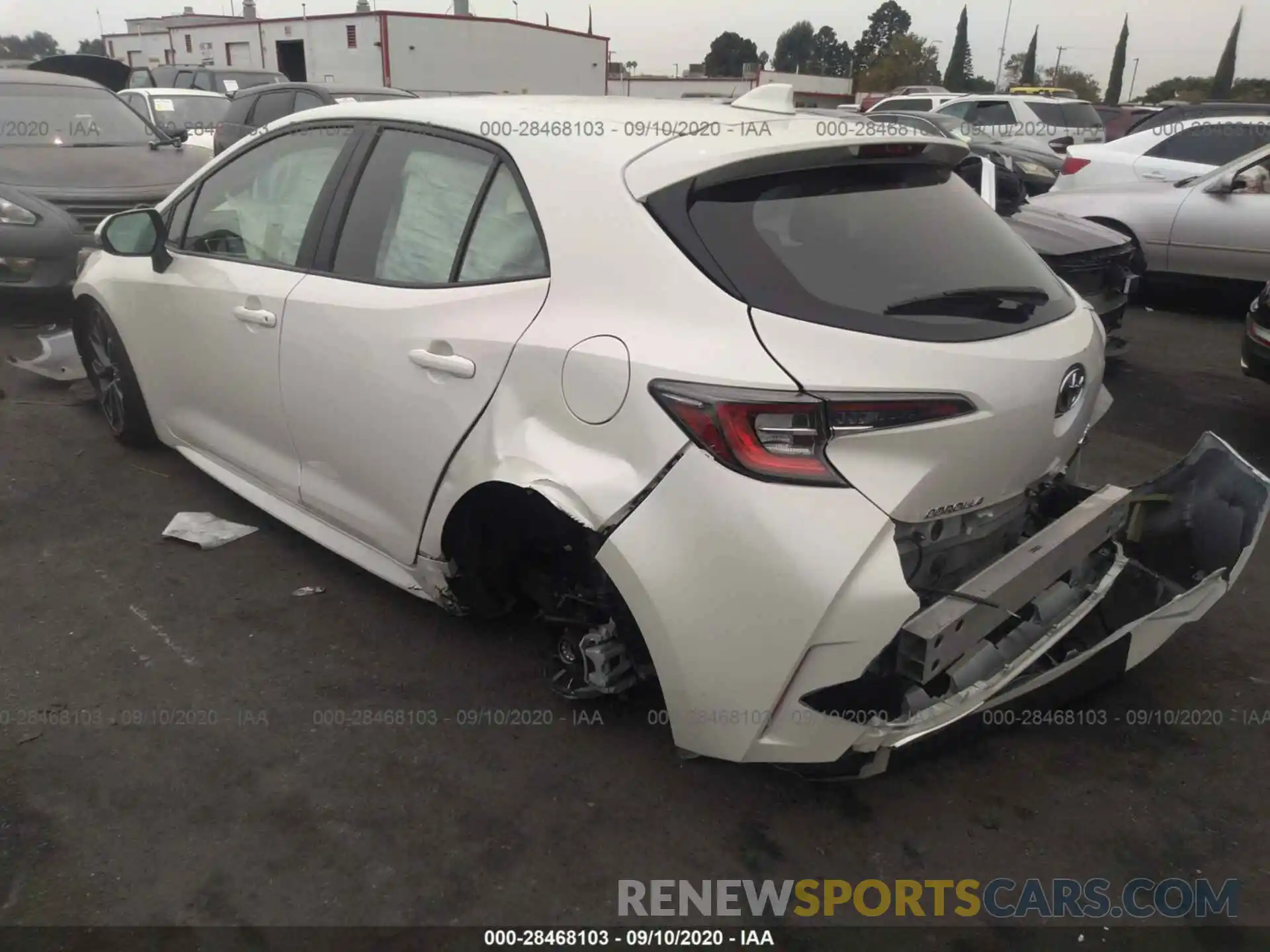 3 Photograph of a damaged car JTNK4RBE8K3043475 TOYOTA COROLLA HATCHBACK 2019