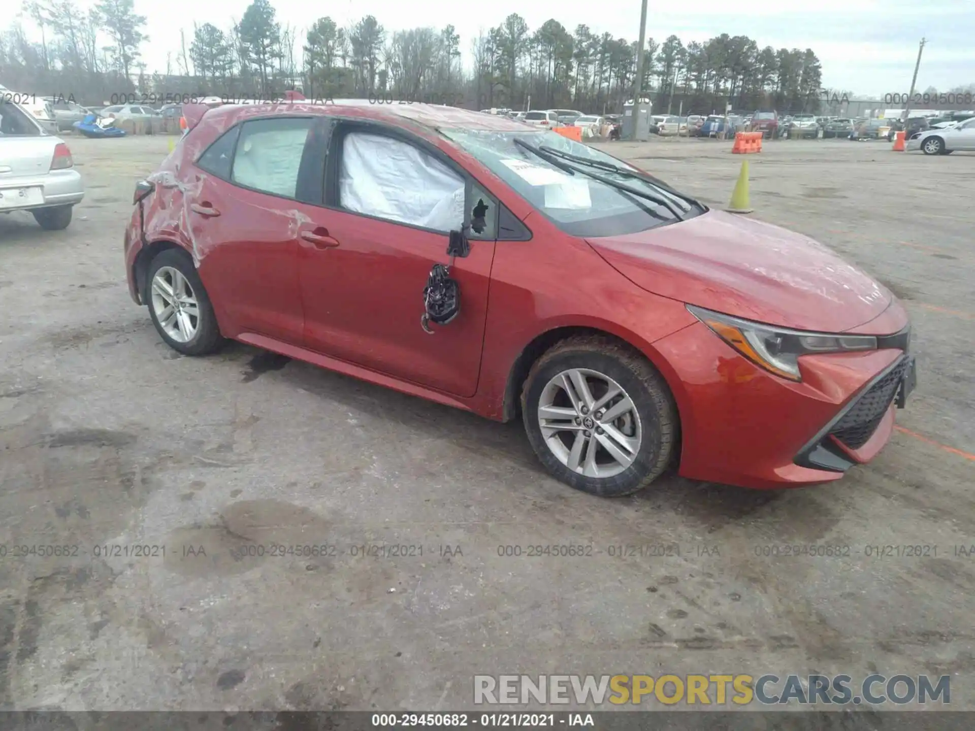 1 Photograph of a damaged car JTNK4RBE9K3021775 TOYOTA COROLLA HATCHBACK 2019