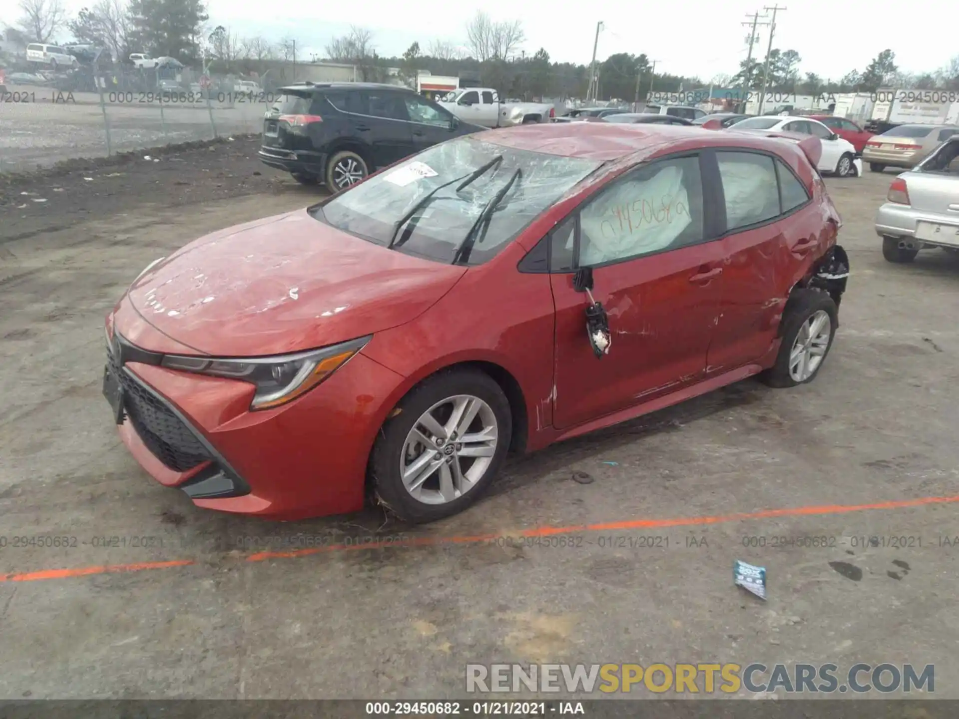 2 Photograph of a damaged car JTNK4RBE9K3021775 TOYOTA COROLLA HATCHBACK 2019