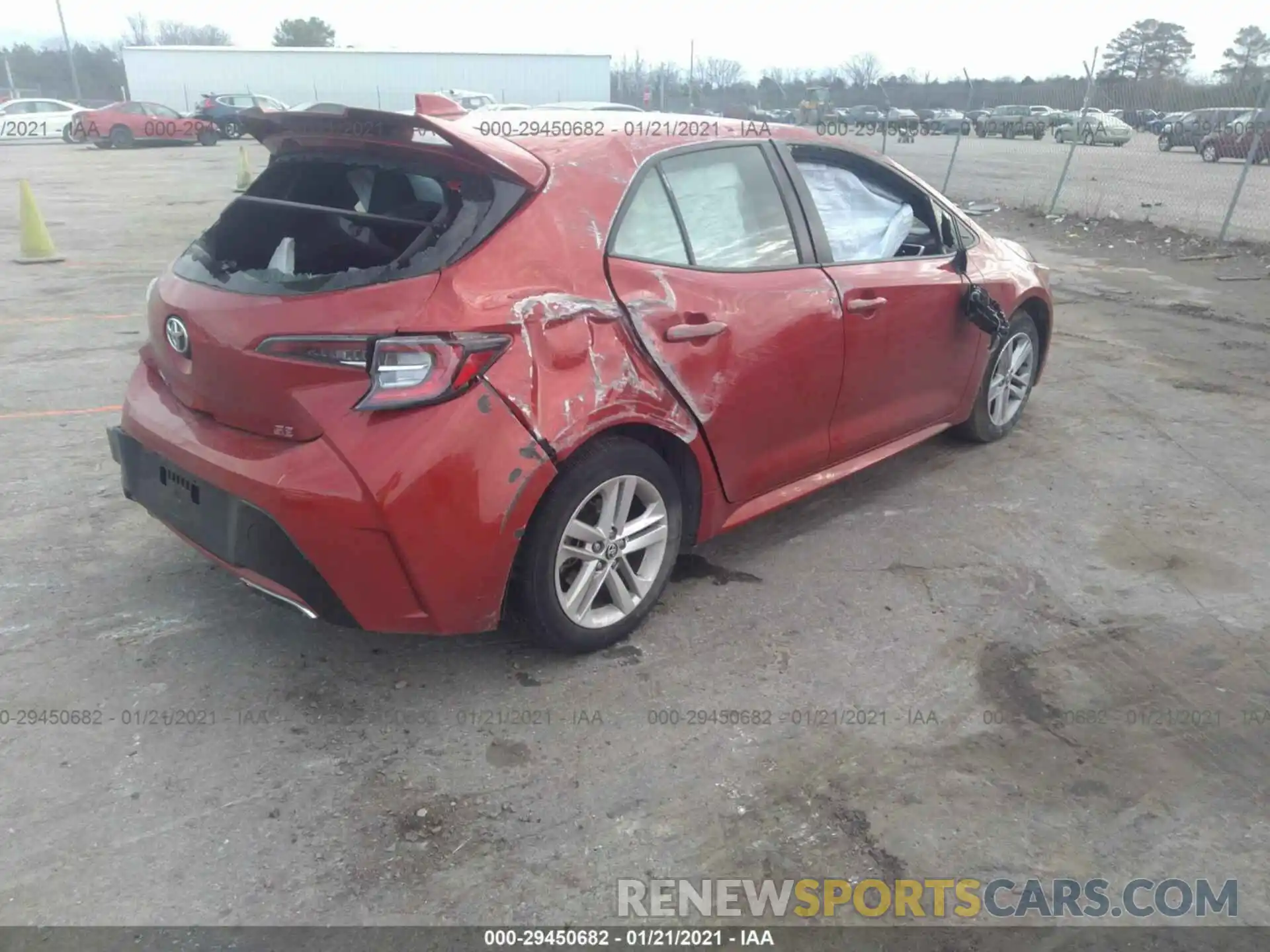 4 Photograph of a damaged car JTNK4RBE9K3021775 TOYOTA COROLLA HATCHBACK 2019