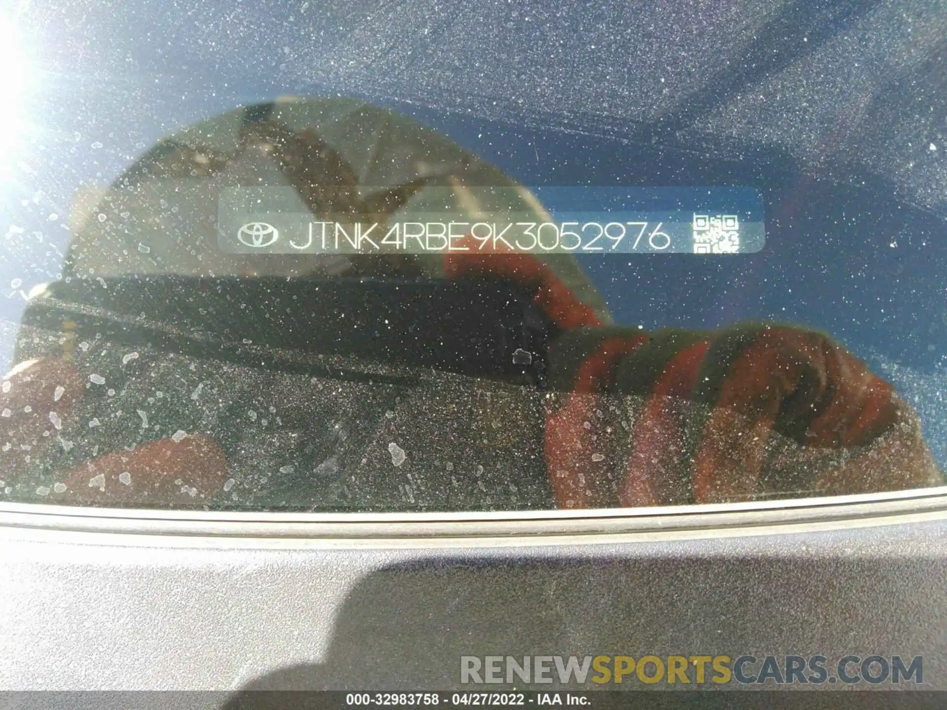 9 Photograph of a damaged car JTNK4RBE9K3052976 TOYOTA COROLLA HATCHBACK 2019