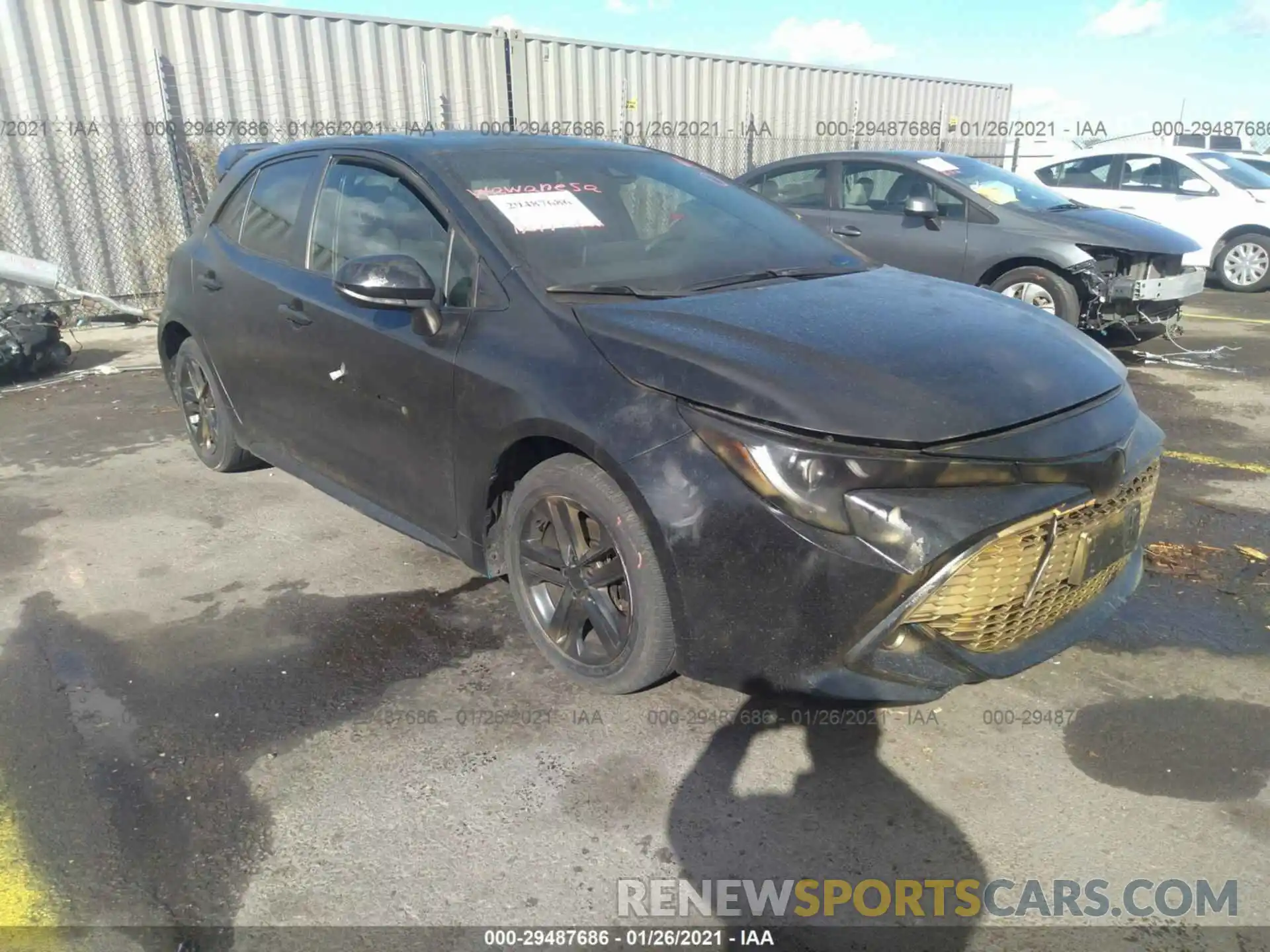 1 Photograph of a damaged car JTNK4RBEXK3020456 TOYOTA COROLLA HATCHBACK 2019