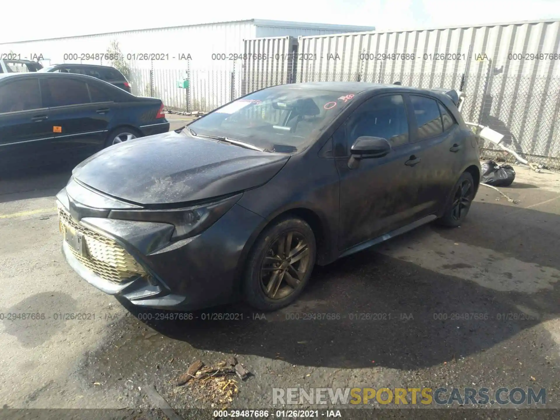 2 Photograph of a damaged car JTNK4RBEXK3020456 TOYOTA COROLLA HATCHBACK 2019