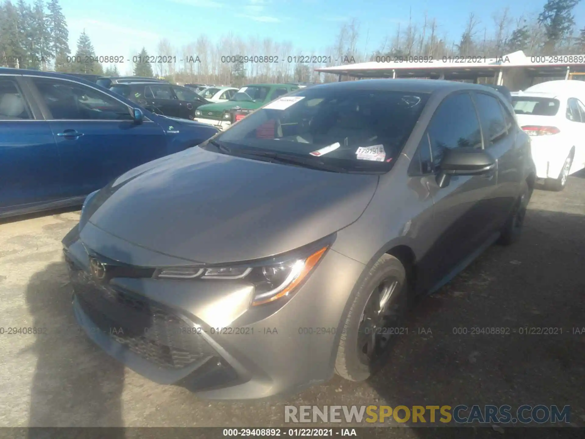 2 Photograph of a damaged car JTNB4RBEXL3093313 TOYOTA COROLLA HATCHBACK 2020