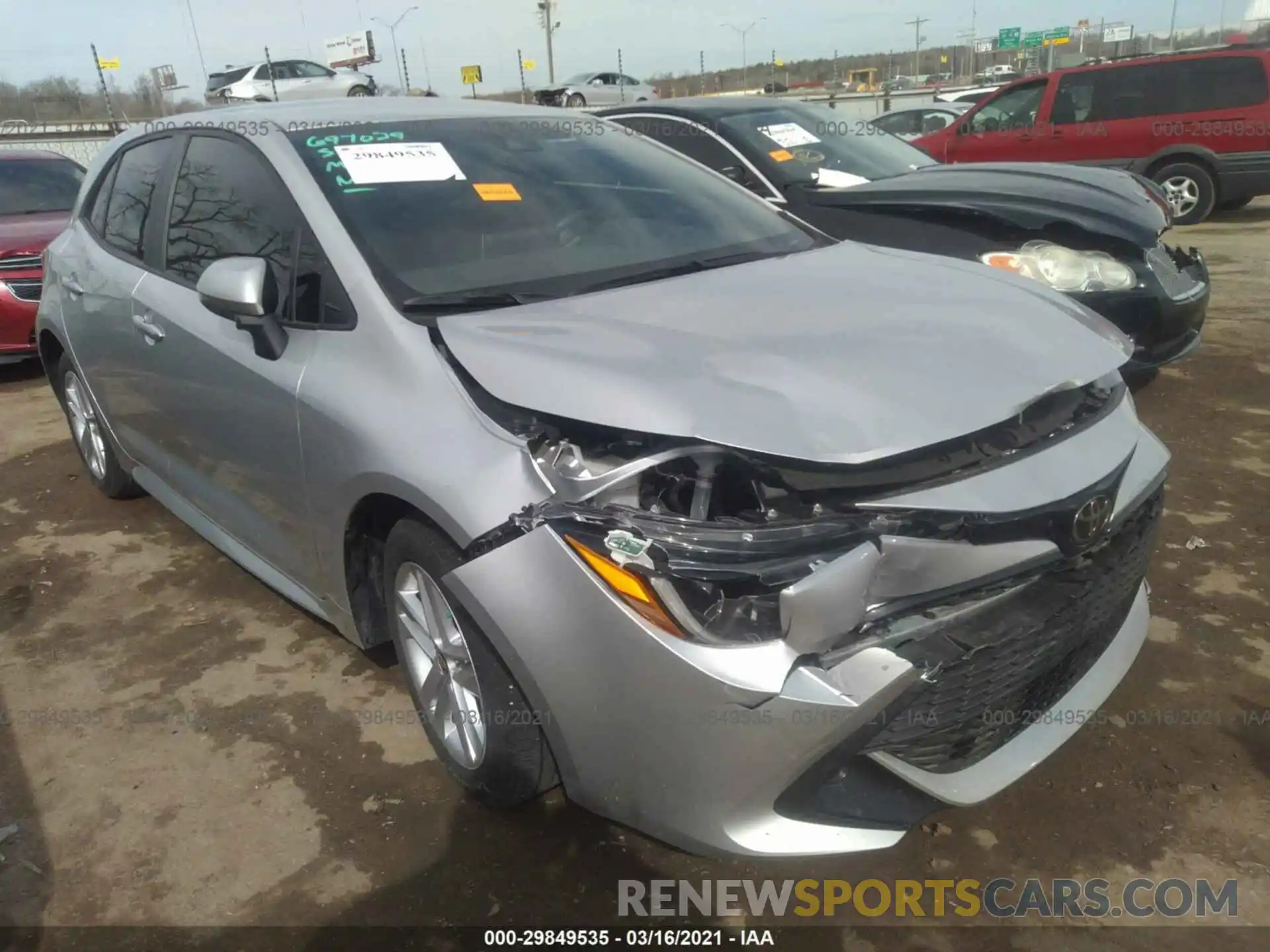 1 Photograph of a damaged car JTND4RBE4L3074569 TOYOTA COROLLA HATCHBACK 2020