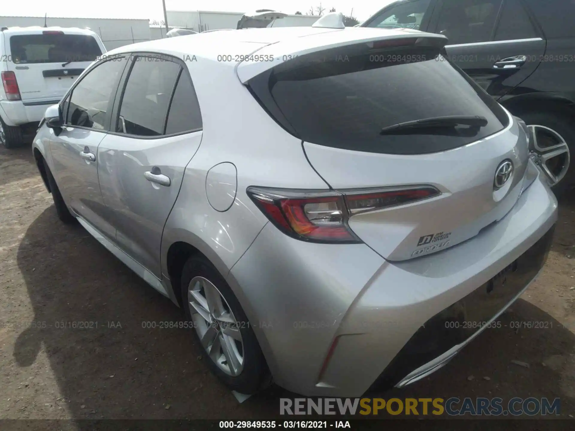 3 Photograph of a damaged car JTND4RBE4L3074569 TOYOTA COROLLA HATCHBACK 2020