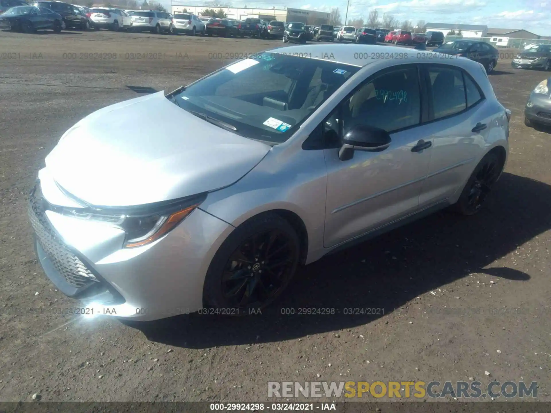 2 Photograph of a damaged car JTND4RBE4L3088553 TOYOTA COROLLA HATCHBACK 2020