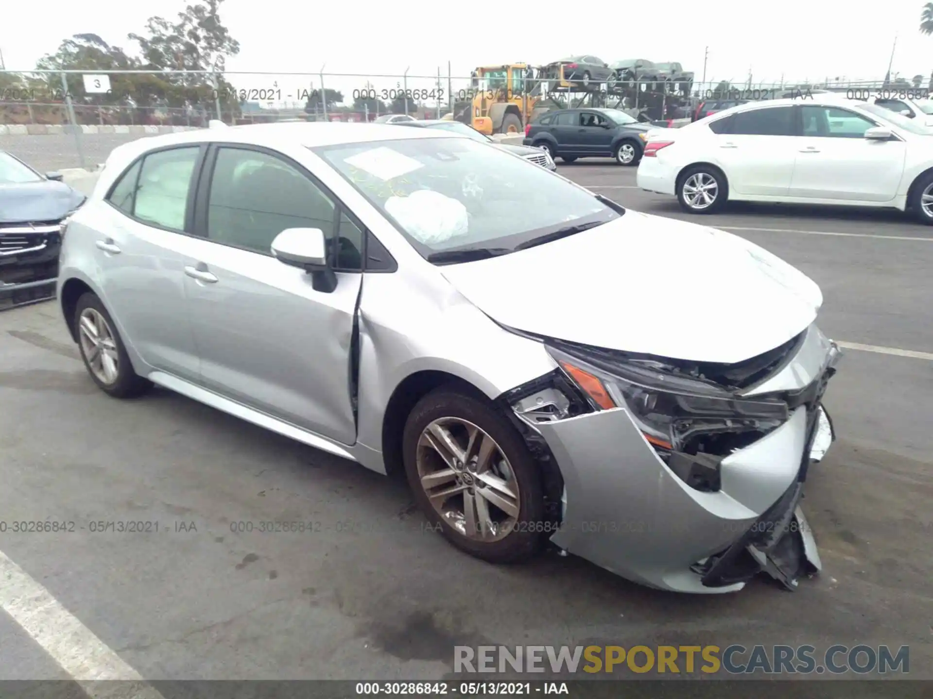 1 Photograph of a damaged car JTND4RBE5L3088402 TOYOTA COROLLA HATCHBACK 2020