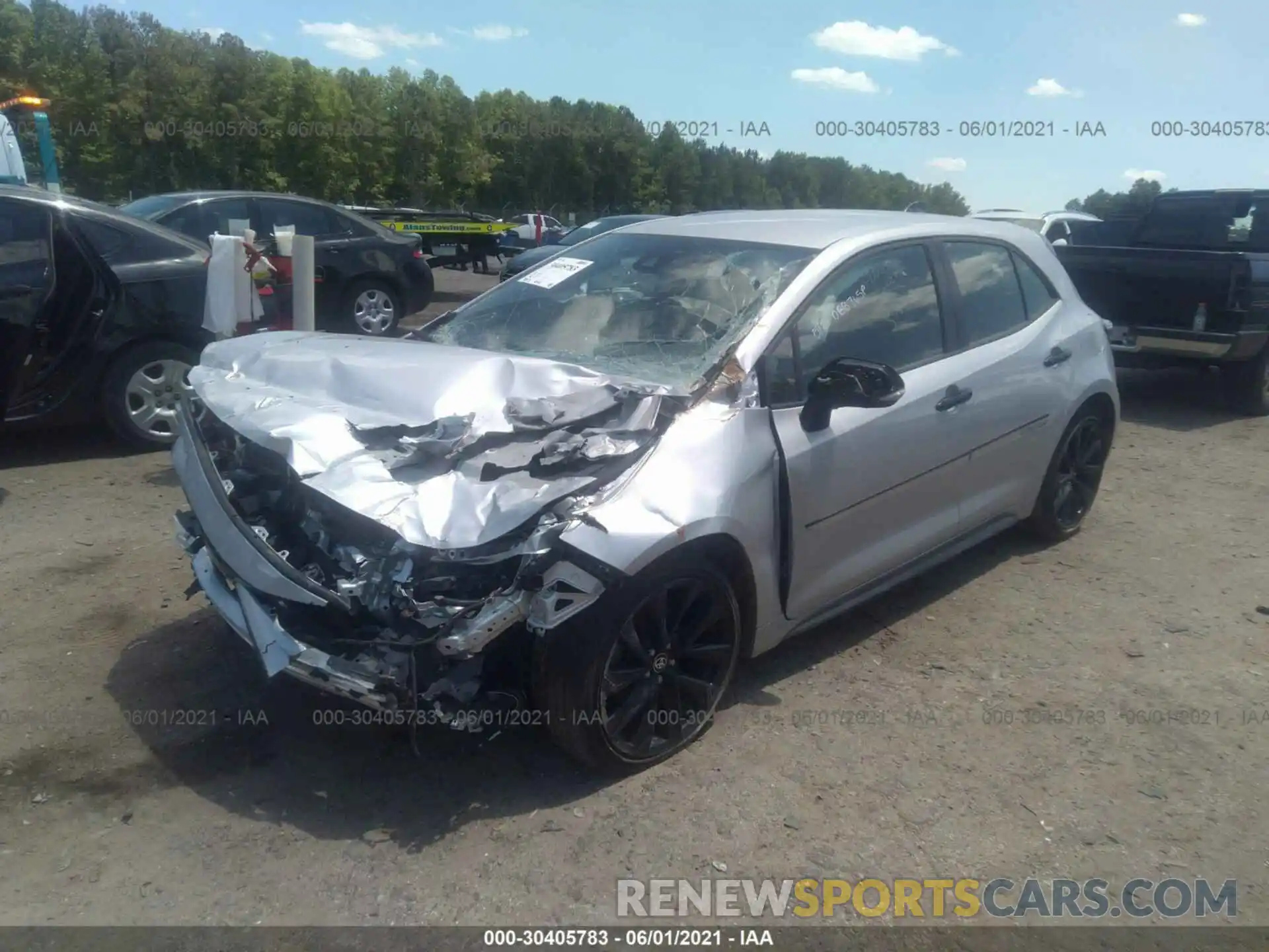 2 Photograph of a damaged car JTND4RBE8L3088765 TOYOTA COROLLA HATCHBACK 2020