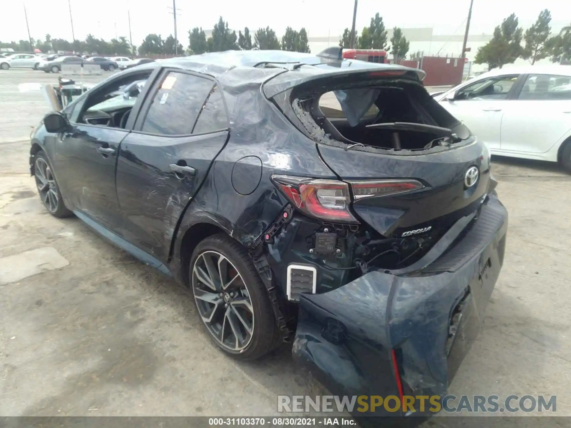 3 Photograph of a damaged car JTNC4MBE0M3115537 TOYOTA COROLLA HATCHBACK 2021