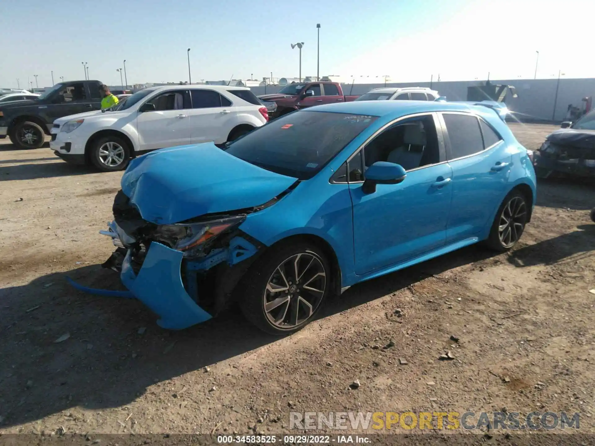 2 Photograph of a damaged car JTNA4MBE1N3158180 TOYOTA COROLLA HATCHBACK 2022