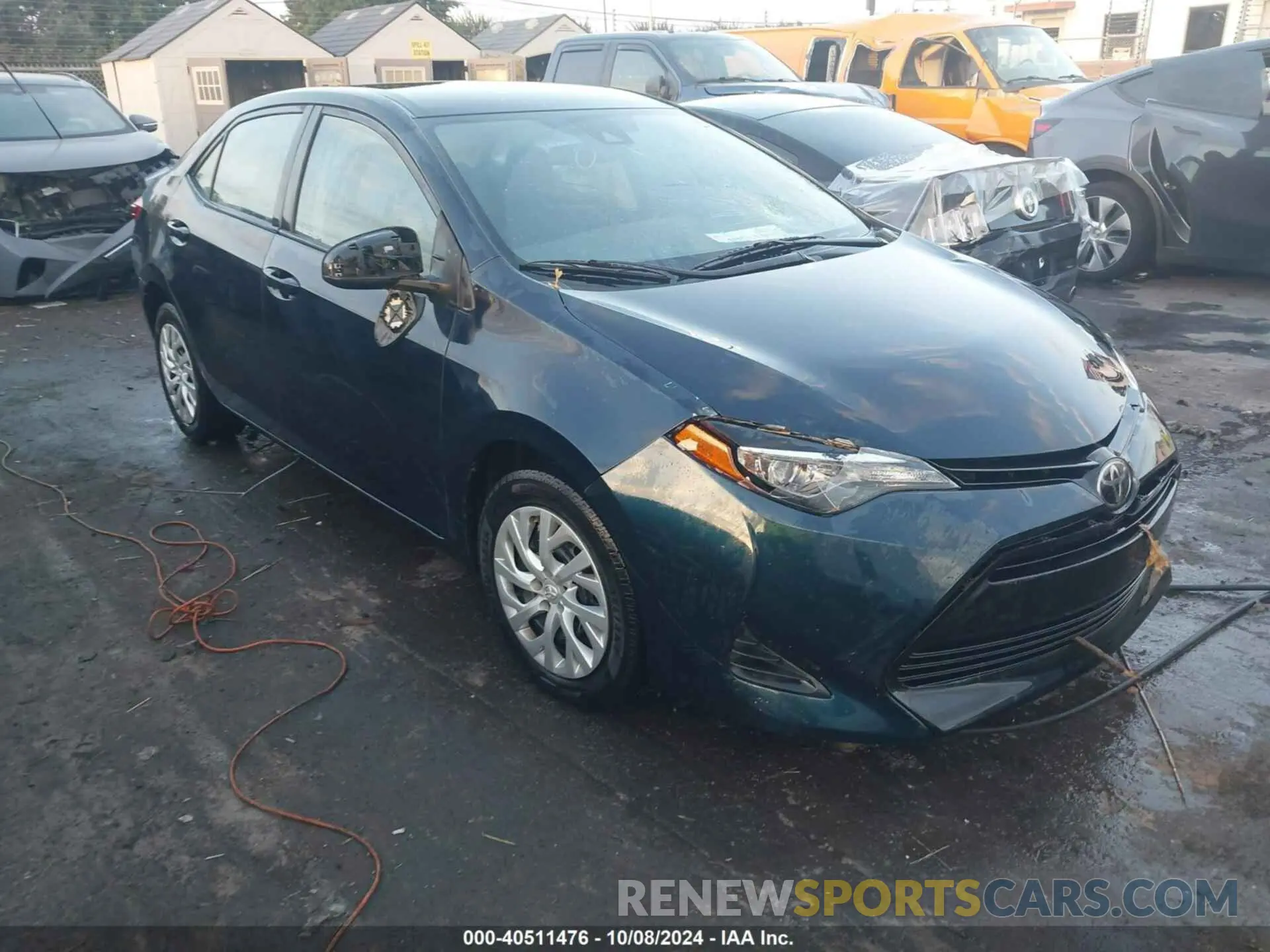 1 Photograph of a damaged car 5YFBURHE5KP949666 TOYOTA COROLLA LE W/CONTINU 2019