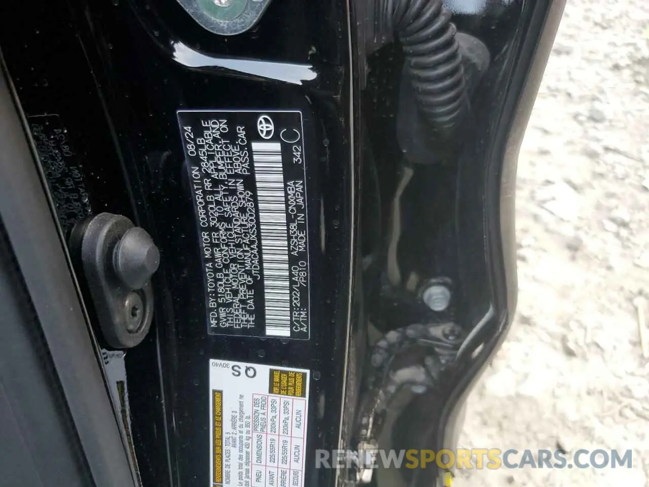 14 Photograph of a damaged car JTDACAAJXS3002879 TOYOTA CROWN SIGN 2025