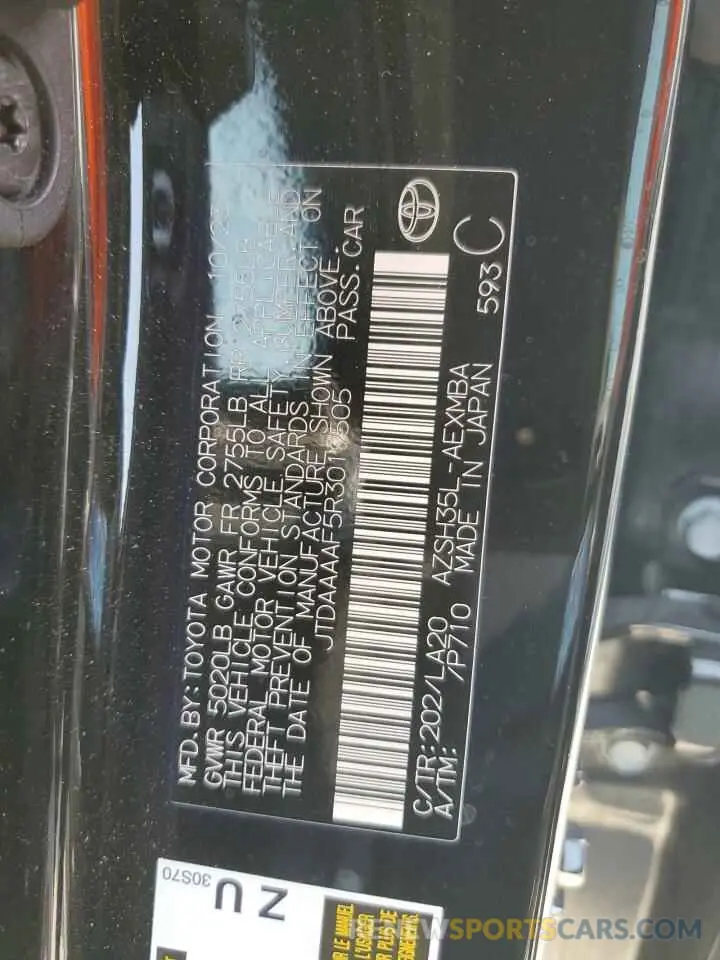 12 Photograph of a damaged car JTDAAAAF5R3019505 TOYOTA CROWN XLE 2024