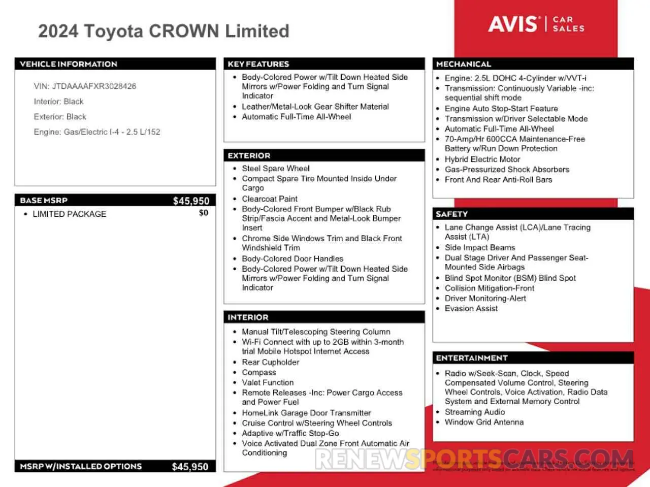 12 Photograph of a damaged car JTDAAAAFXR3028426 TOYOTA CROWN XLE 2024