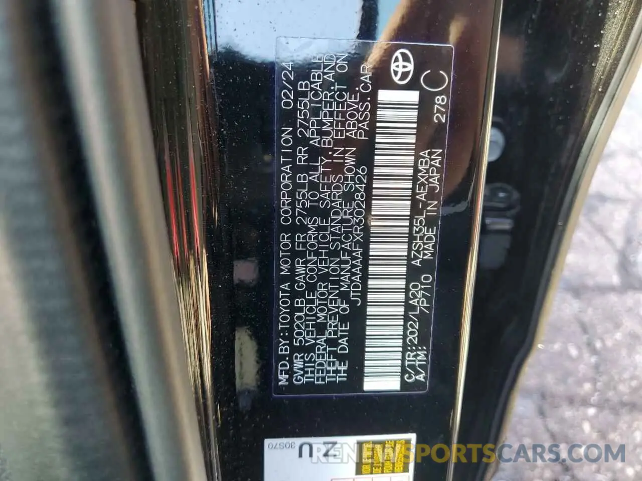 13 Photograph of a damaged car JTDAAAAFXR3028426 TOYOTA CROWN XLE 2024