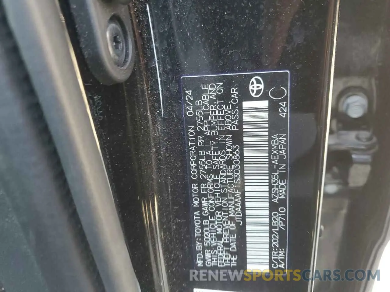 13 Photograph of a damaged car JTDAAAAF1S3030863 TOYOTA CROWN XLE 2025