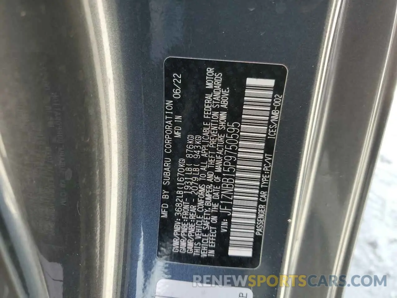 13 Photograph of a damaged car JF1ZNBB15P9750595 TOYOTA GR 86 2023