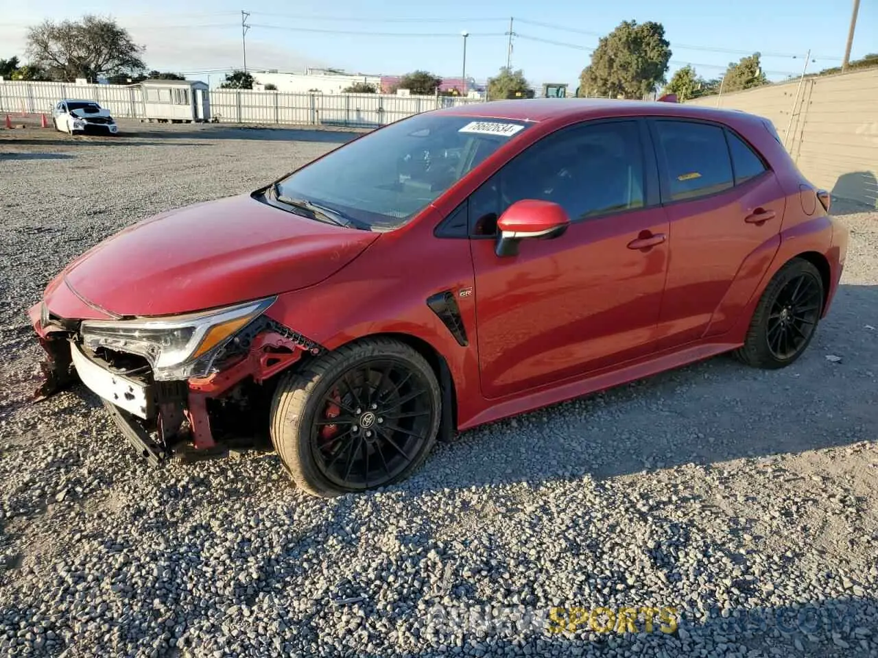 1 Photograph of a damaged car JTNABAAE0PA004516 TOYOTA GR COROLLA 2023