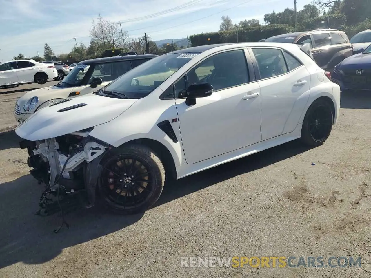 1 Photograph of a damaged car JTNABAAE1PA006078 TOYOTA GR COROLLA 2023
