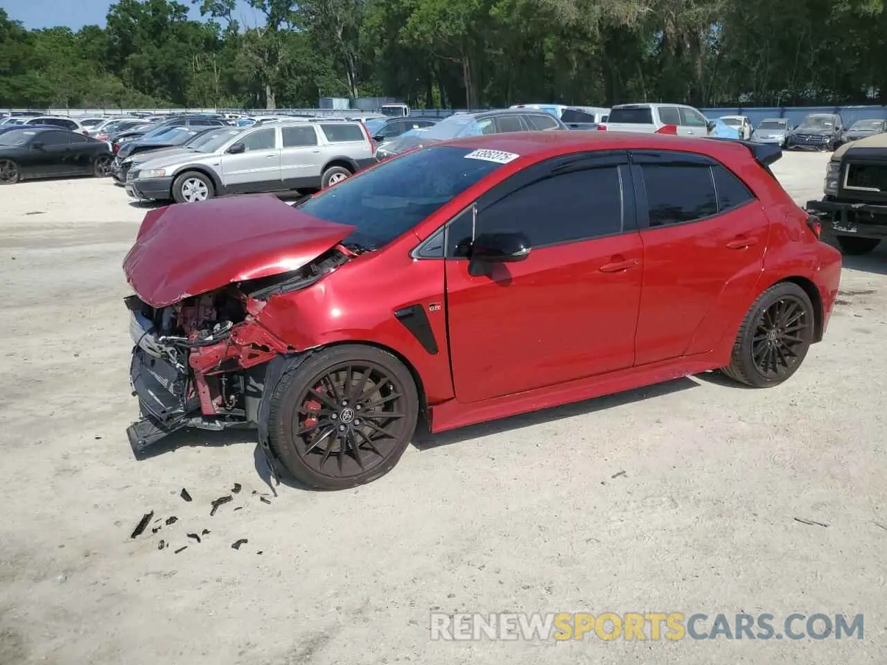 1 Photograph of a damaged car JTNABAAE6PA001605 TOYOTA GR COROLLA 2023