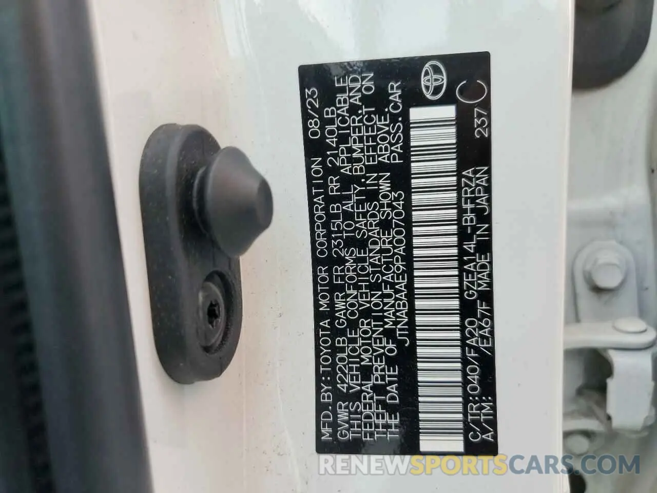 14 Photograph of a damaged car JTNABAAE9PA007043 TOYOTA GR COROLLA 2023