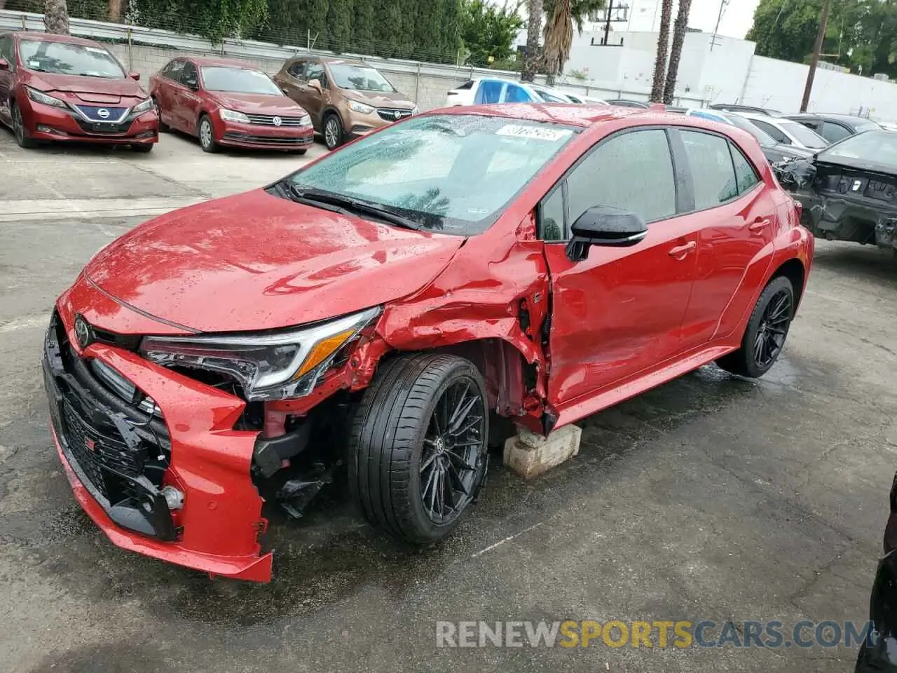1 Photograph of a damaged car JTNABAAE7RA013412 TOYOTA GR COROLLA 2024