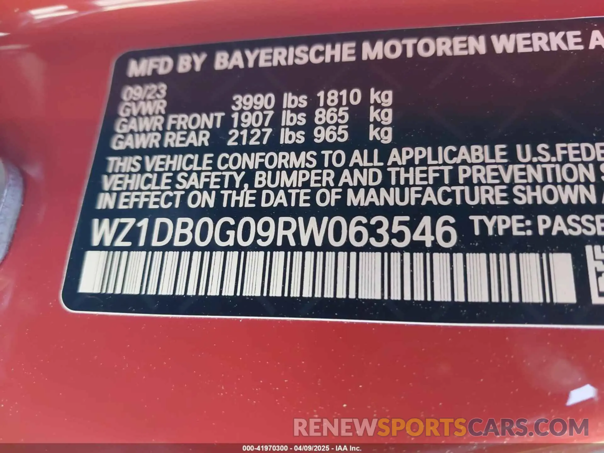 9 Photograph of a damaged car WZ1DB0G09RW063546 TOYOTA GR SUPRA 2024