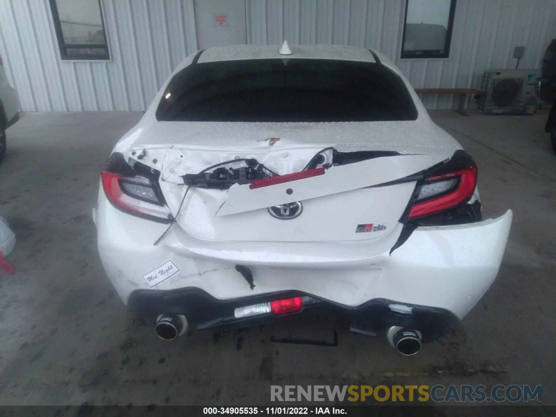 6 Photograph of a damaged car JF1ZNBC16N8752728 TOYOTA GR86 2022