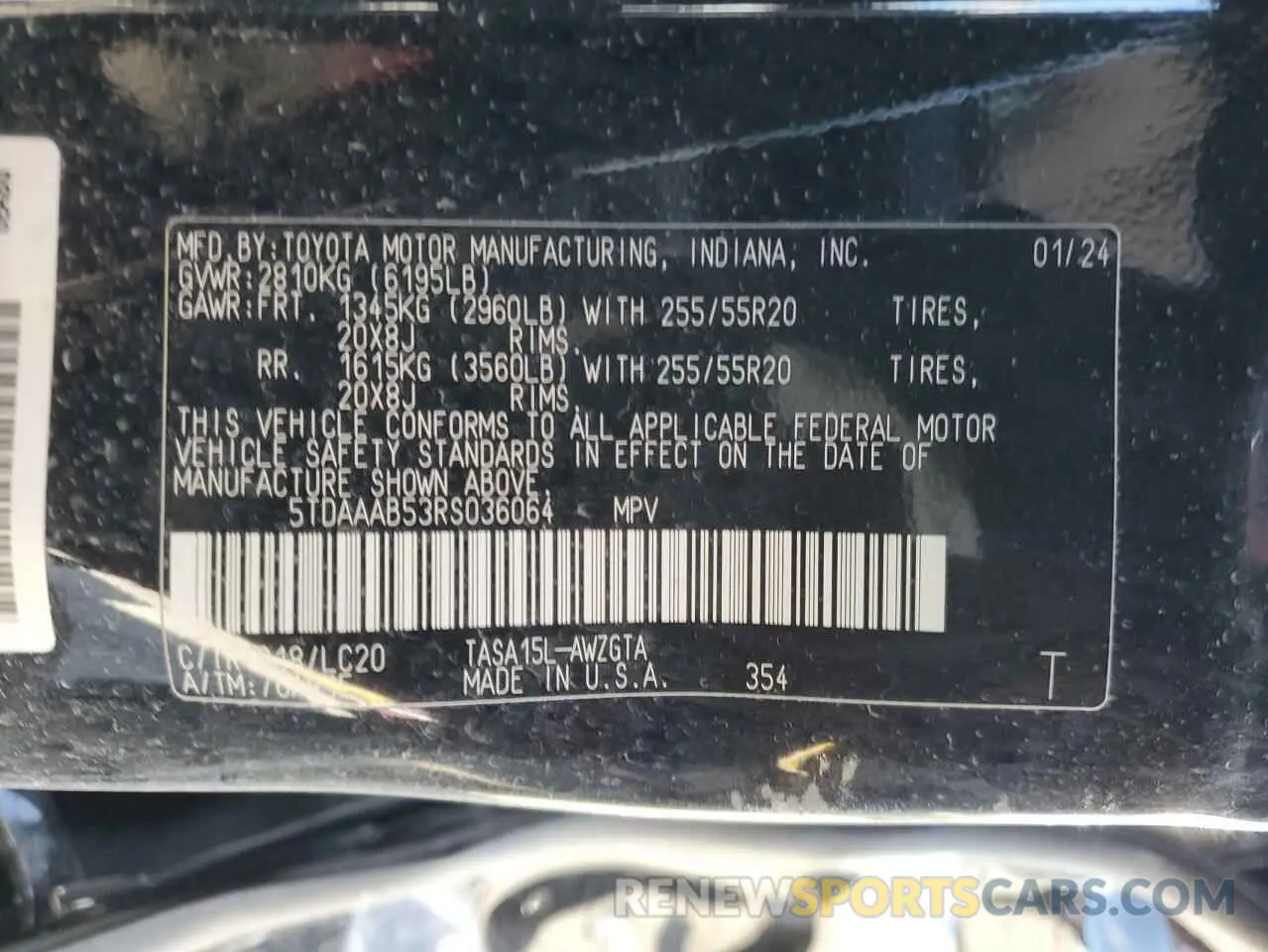 16 Photograph of a damaged car 5TDAAAB53RS036064 TOYOTA GRAND HIGH 2024