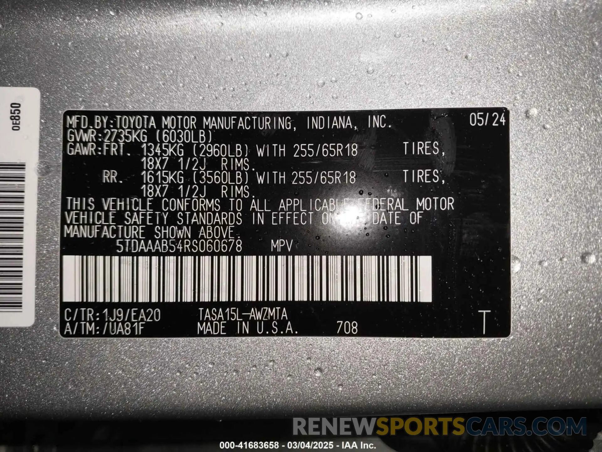9 Photograph of a damaged car 5TDAAAB54RS060678 TOYOTA GRAND HIGHLANDER 2024