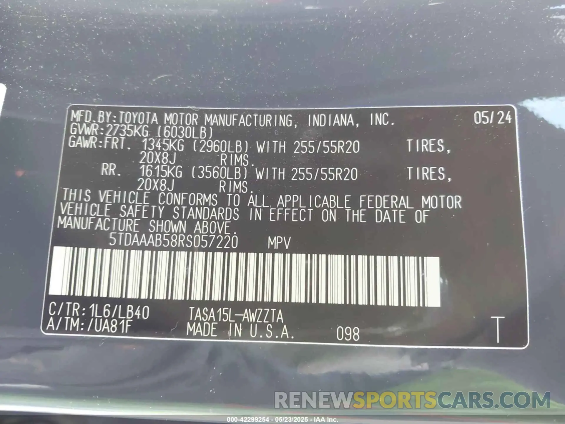 9 Photograph of a damaged car 5TDAAAB58RS057220 TOYOTA GRAND HIGHLANDER 2024