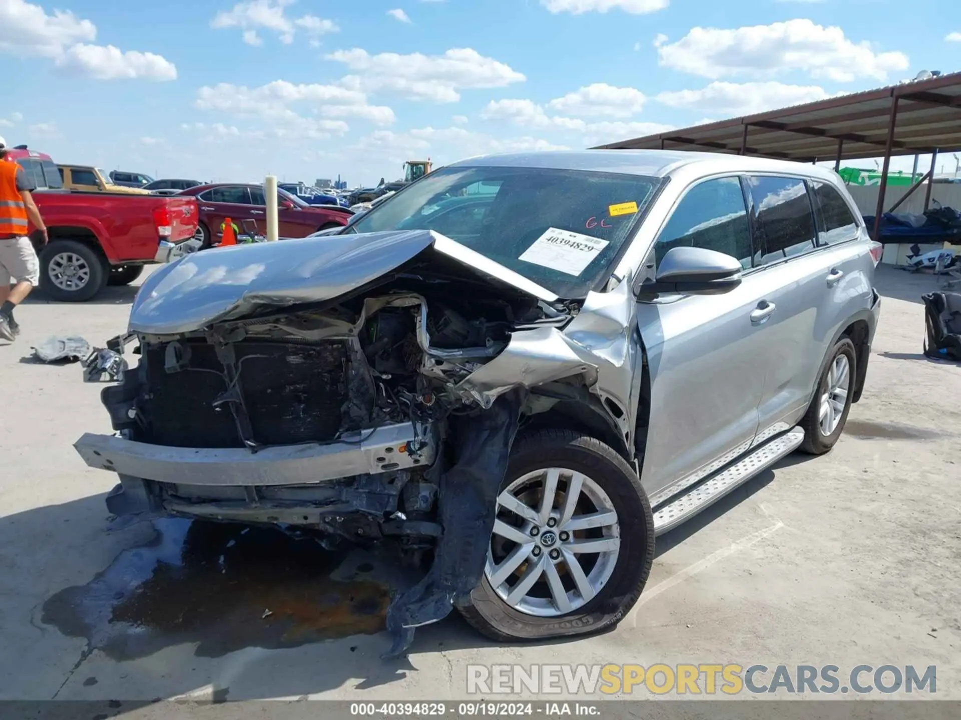 2 Photograph of a damaged car 5TDZARFHXGS021838 TOYOTA HIGHLANDER 2016