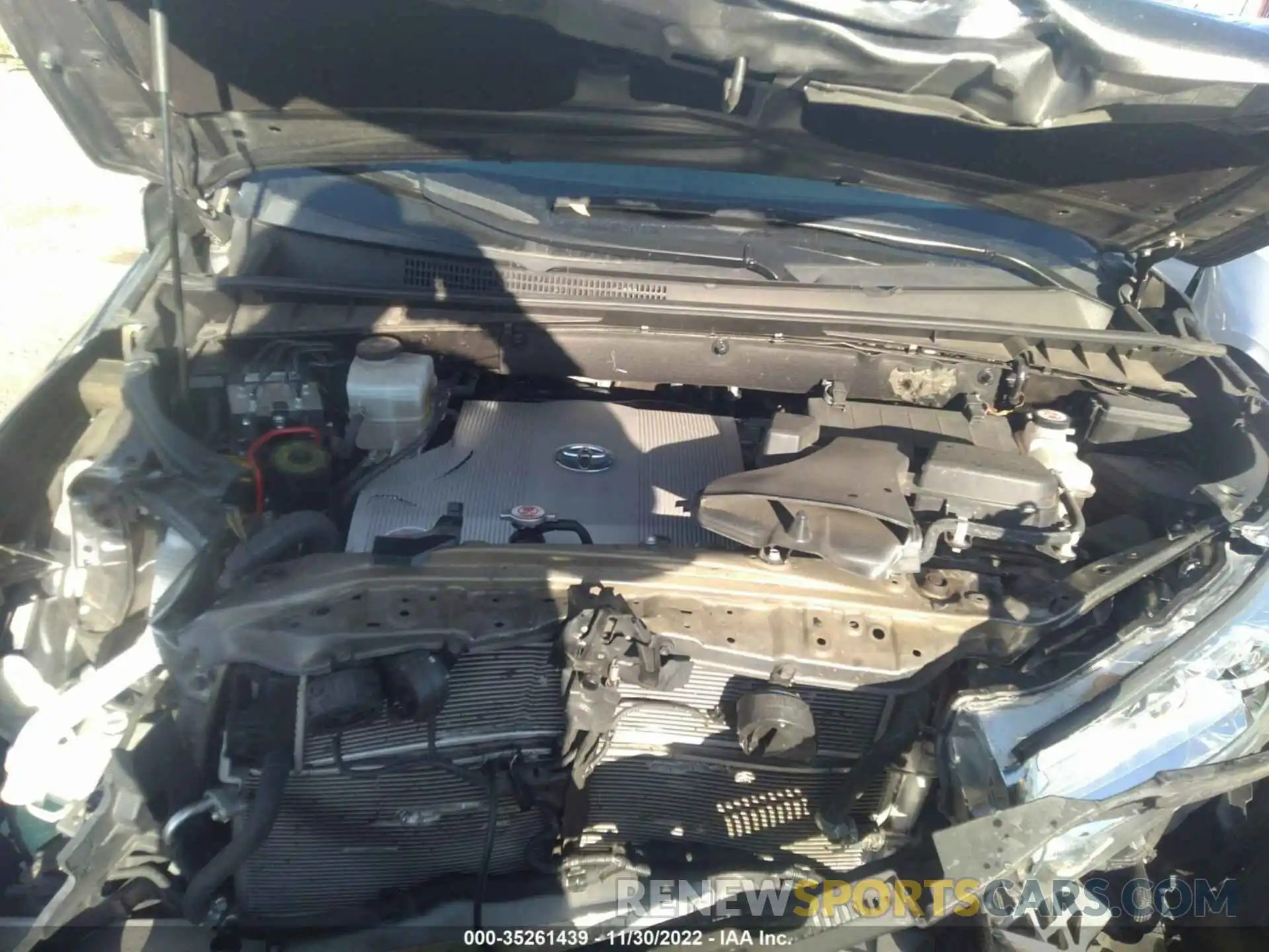 10 Photograph of a damaged car 5TDBGRFH4KS062412 TOYOTA HIGHLANDER 2019