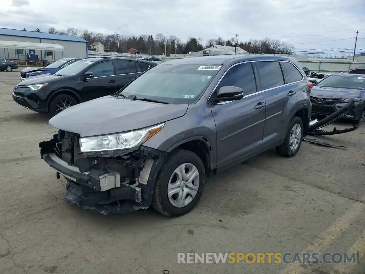 1 Photograph of a damaged car 5TDBZRFH0KS731284 TOYOTA HIGHLANDER 2019