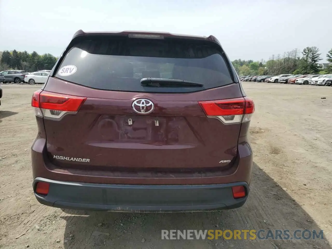 6 Photograph of a damaged car 5TDBZRFH1KS741760 TOYOTA HIGHLANDER 2019