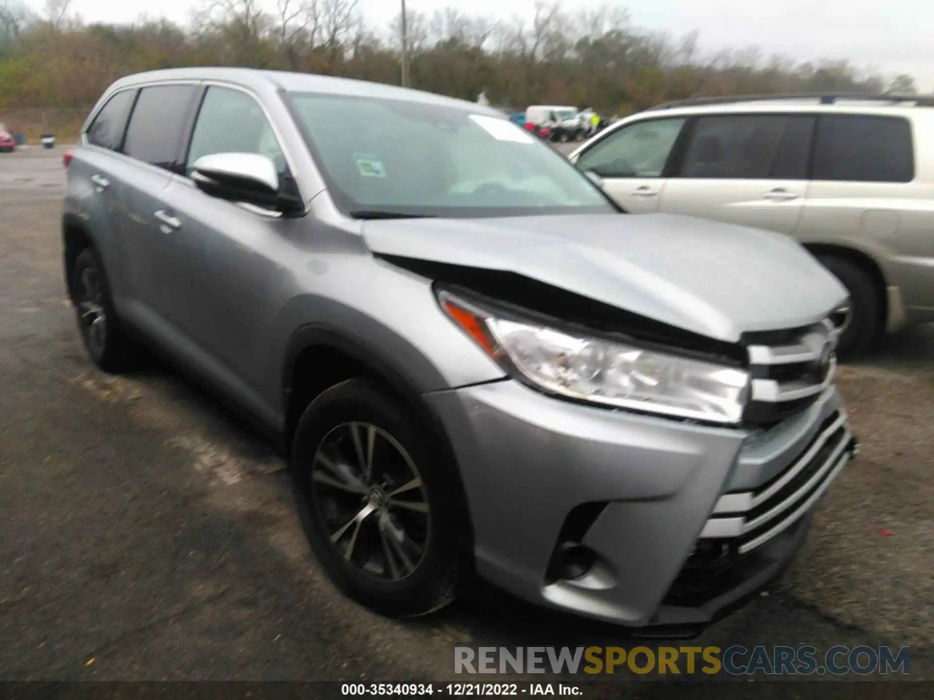 1 Photograph of a damaged car 5TDBZRFH2KS721615 TOYOTA HIGHLANDER 2019