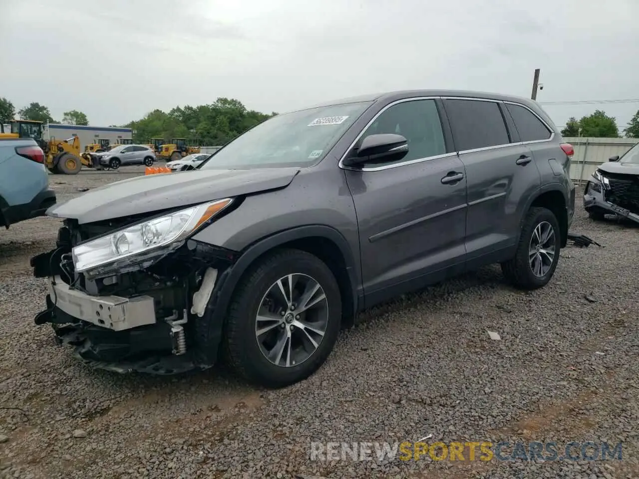1 Photograph of a damaged car 5TDBZRFH2KS725325 TOYOTA HIGHLANDER 2019