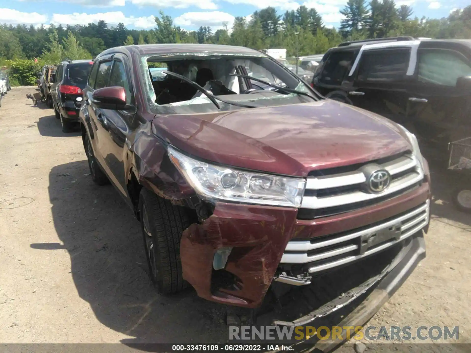 6 Photograph of a damaged car 5TDBZRFH2KS743680 TOYOTA HIGHLANDER 2019