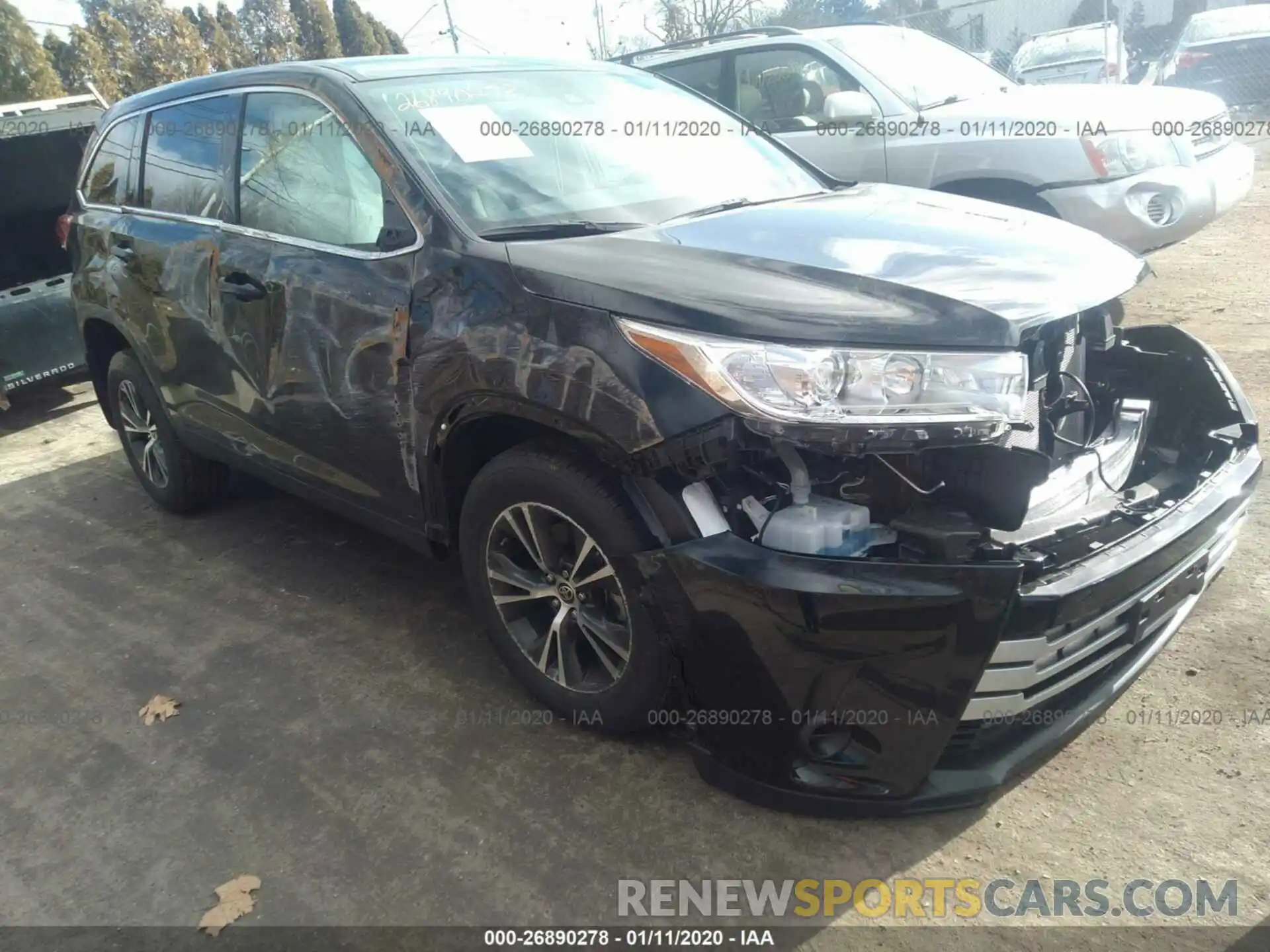 1 Photograph of a damaged car 5TDBZRFH2KS744859 TOYOTA HIGHLANDER 2019