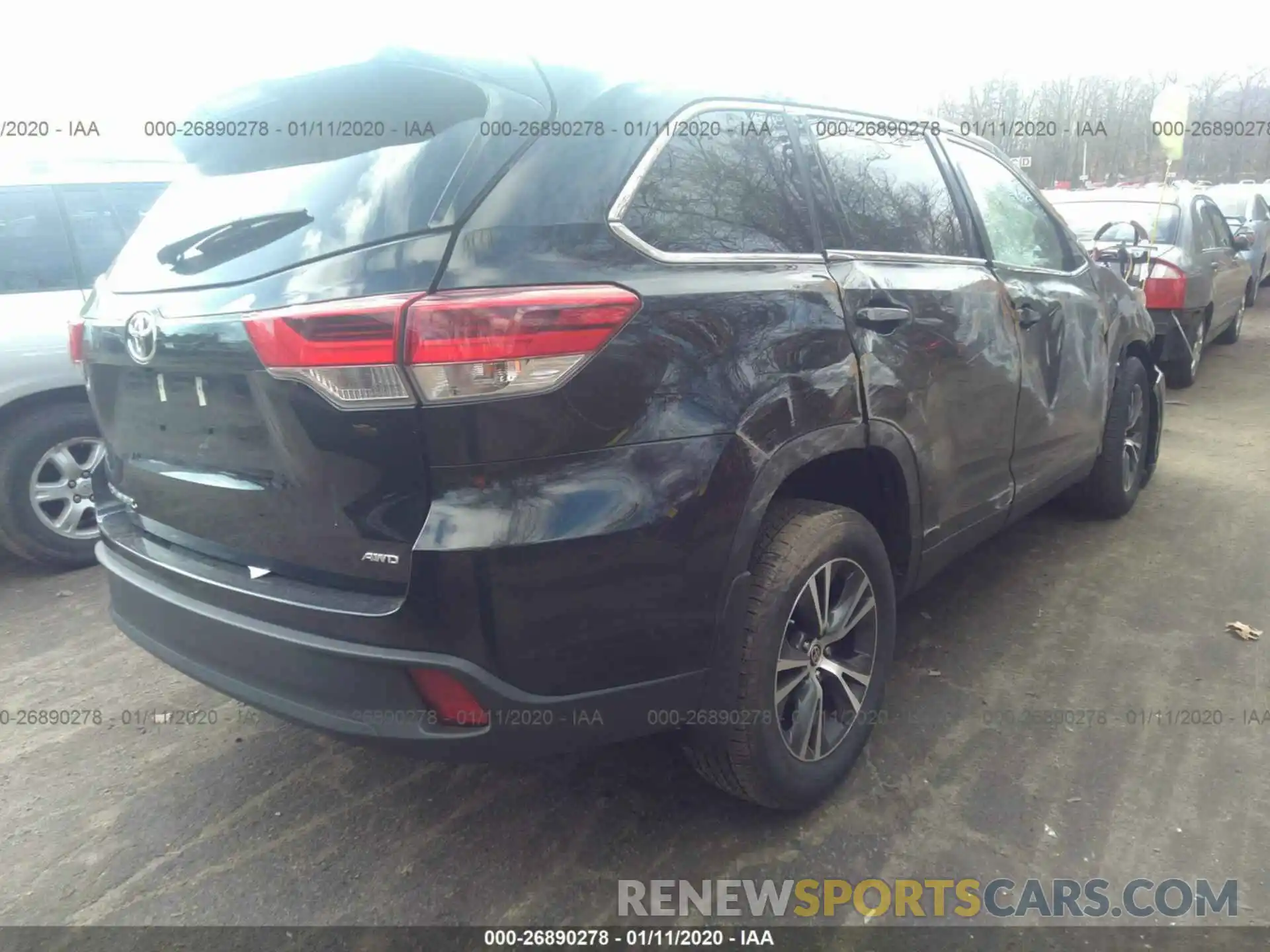 4 Photograph of a damaged car 5TDBZRFH2KS744859 TOYOTA HIGHLANDER 2019