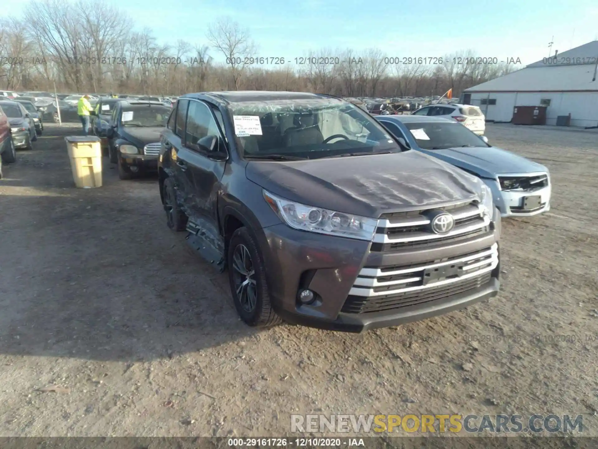 1 Photograph of a damaged car 5TDBZRFH3KS919958 TOYOTA HIGHLANDER 2019