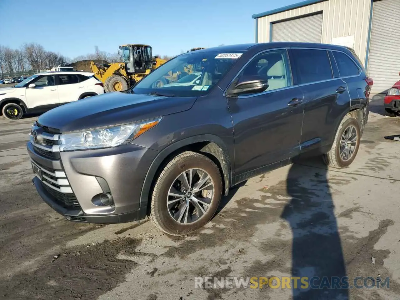 1 Photograph of a damaged car 5TDBZRFH3KS987838 TOYOTA HIGHLANDER 2019