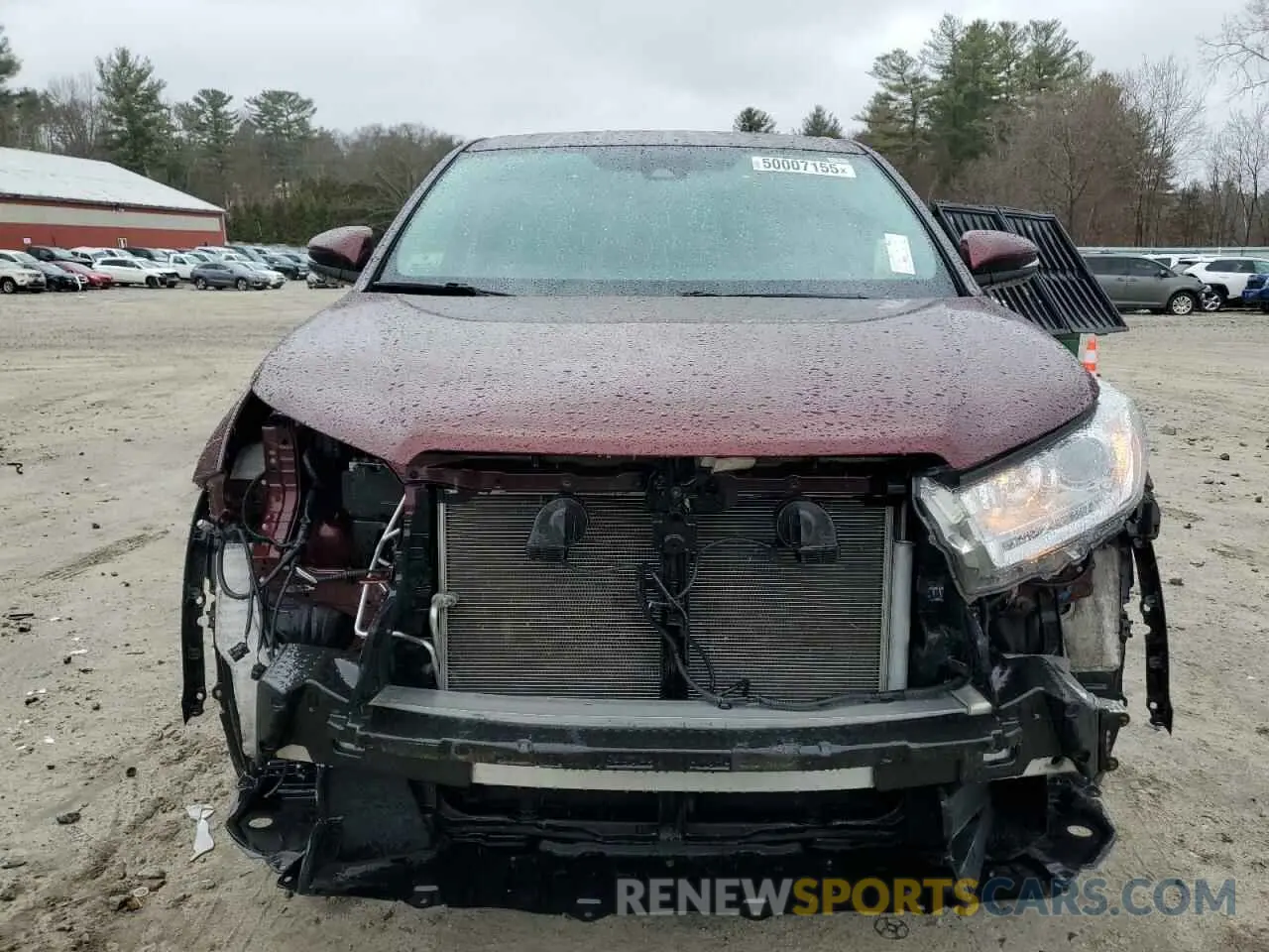5 Photograph of a damaged car 5TDBZRFH4KS711202 TOYOTA HIGHLANDER 2019