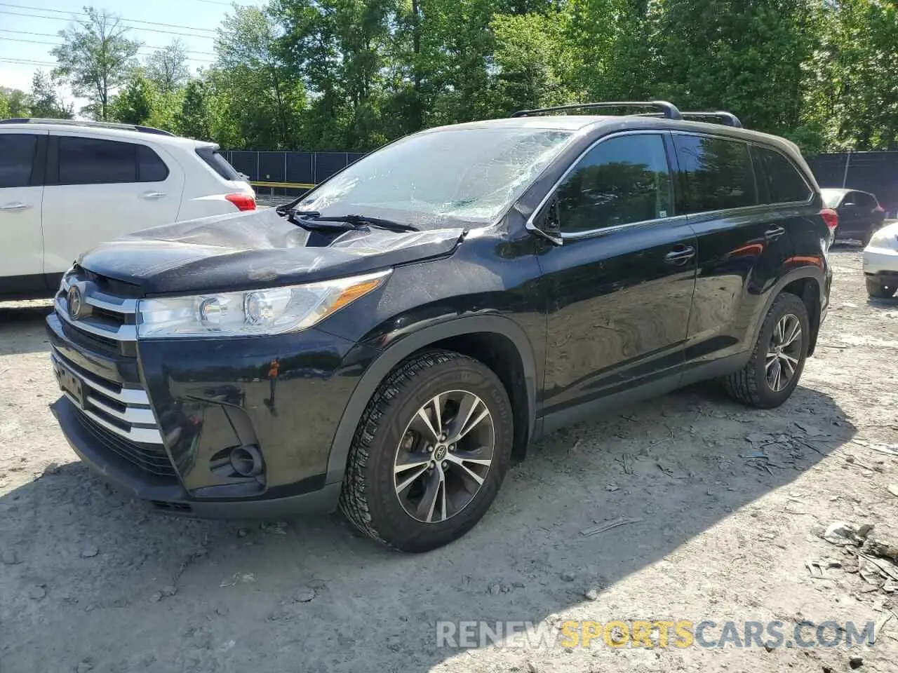 1 Photograph of a damaged car 5TDBZRFH4KS921850 TOYOTA HIGHLANDER 2019