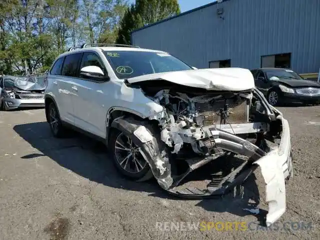 1 Photograph of a damaged car 5TDBZRFH6KS965056 TOYOTA HIGHLANDER 2019