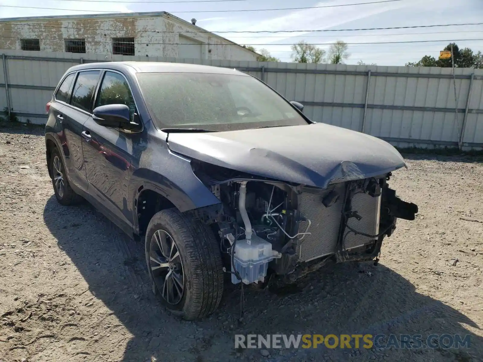 1 Photograph of a damaged car 5TDBZRFH7KS931160 TOYOTA HIGHLANDER 2019